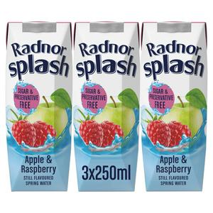 Radnor Splash apple and raspberry flavoured spring water 250ml, imported from the UK