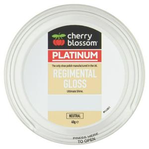 Cherry Blossom Platinum Regimental Gloss Shoe Polish 40g