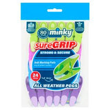 Minky Sure Grip Clothes Pegs Pack of 24, imported from the UK