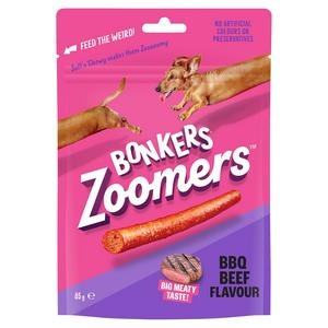 Bonkers BBQ beef dog treats 85g - British product