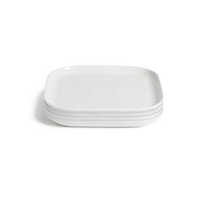 Habitat Riko square white ceramic dinner plate, UK version