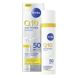 Nivea Q10 Anti-Wrinkle Face Fluid SPF 50 40ml, imported from the UK
