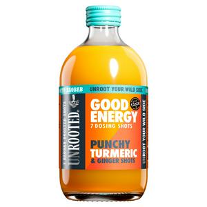 Unrooted Good Energy Turmeric Ginger health shots 420ml (British brand)