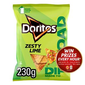 Doritos Zesty Lime Tortilla Chips 230g - British product
