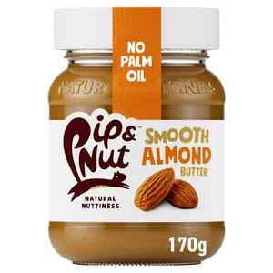 Pip & Nut smooth almond butter 170g, imported from the UK