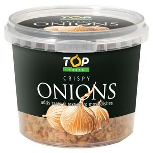 Top Taste Crispy Onions 100g Tub (British brand)