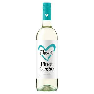 I Heart Pinot Grigio White Wine 75cl - British product