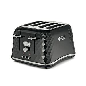 De'Longhi Brillante 4-slice toaster black - British product