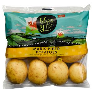 Blas y Tir Maris Piper Potatoes 2kg, imported from the UK
