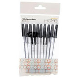 Sainsbury's Home black ballpoint pens 10 pack - British product