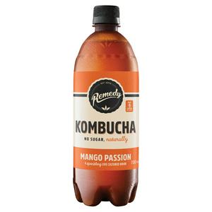 Remedy Kombucha Mango Passion 700ml bottle (British brand)