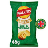 Walkers Salt and Vinegar flavoured crisps 45g (British brand)