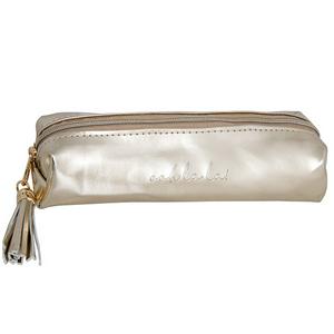 Sainsbury's Riviera pencil case with gold effect polyester design (British brand)