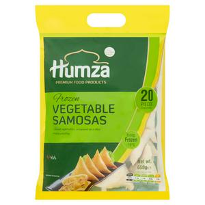Humza Vegetable Samosas Savoury Snack Frozen 650g