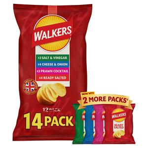 Walkers Classic Variety Multipack Crisps 12x25g (British brand)