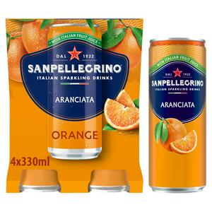 San Pellegrino Orangen-Sprudelgetränk 4 x 330 ml Packung