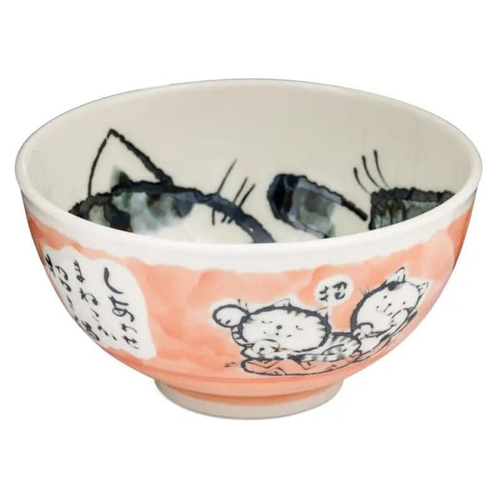 Tokyo Design Studio Keraaminen Lucky Cat Bowl Suuri (vaaleanpunainen)