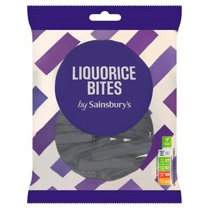 Sainsbury's Black Liquorice Bites Sweet Confectionery 200g (British brand)