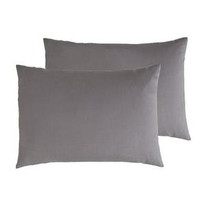 Habitat cotton rich pillowcase pair Charcoal 75x50cm, imported from the UK