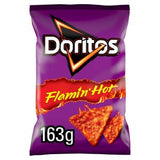 Doritos Flamin' Hot tortilla chips sharing bag 163g - British product