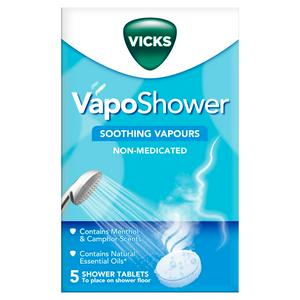 Vicks Vapo Shower Tablets Menthol Camphor 5 Pack (British brand)