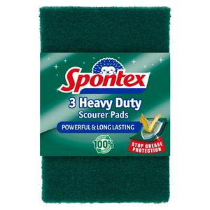 Spontex Heavy Duty Scouring Pads 3 Pack (British brand)