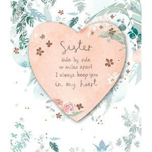 Carlton sister birthday card 16x18cm, UK version