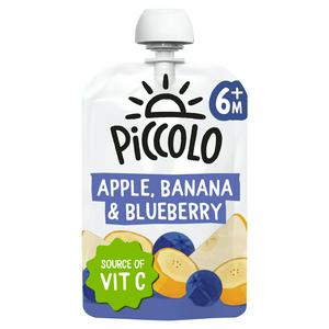Piccolo Organic Apple Banana Blueberry Smooth 100g, imported from the UK