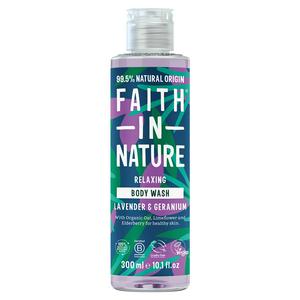 Faith in Nature lavender geranium body wash 300ml, imported from the UK