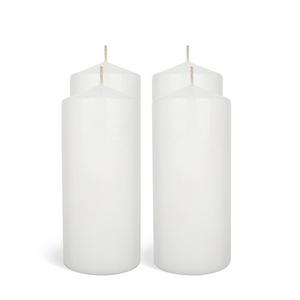 Habitat Large White Pillar Candle Pack of 4, UK version