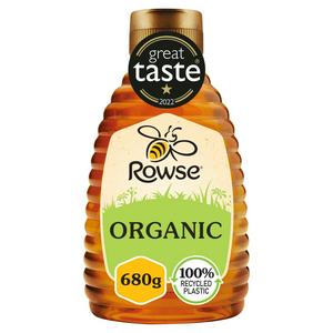 Rowse organic runny honey squeezy 680g, imported from the UK