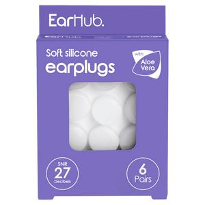 EarHub Sleepwell Silicone Earplugs With Carrying Case , UK version