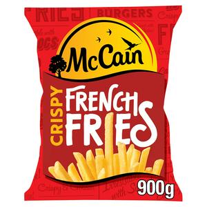 McCain french fries crispy 900g, imported from the UK