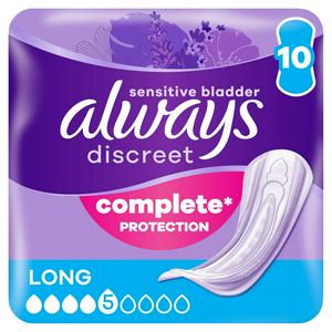 Always Discreet Incontinence Pads Long 10 pack - British product