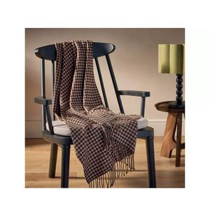 Habitat Houndstooth Throw Brown Black 150x125cm, UK version