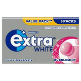 Extra White Bubblemint sugarfree gum 5 pack - British product