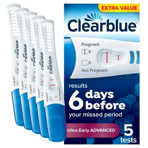 Clearblue Ultra Early Pregnancy Test x5 - British product