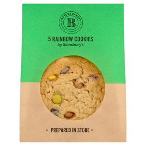 Sainsbury's Rainbow Cookies 5 Pack with Cocoa Centre (British brand)