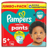 Pampers Baby Dry Nappy Pants Size 5+ , imported from the UK
