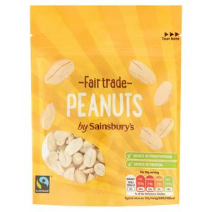 Sainsbury's Fairtrade Blanched Peanuts 100g (British brand)