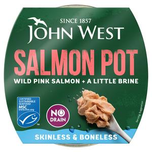 Sainsburys John West Skinless Boneless Salmon Pot 80g Canned Fish- Buy online at McGrocer