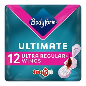 Bodyform Sanitary Towels Ultimate Ultra Regular Wings 12 Pack - British product