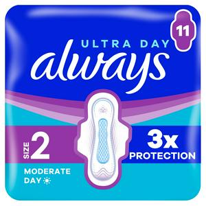 Always Ultra Long Wings Sanitary Pads Size 2 11-Pack - British product