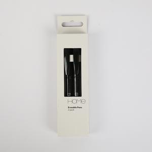 Sainsbury's erasable gel pens black ink pack of 2 (British brand)