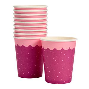 Sainsbury's Home Pink Polka Dot Paper Cups 250ml (British brand)