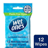 Wet Ones Fresh Antibacterial Hand Wipes 12 pack (British brand)
