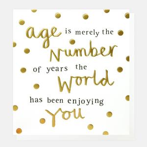 Caroline Gardner birthday greeting card with blank message inside 14x14.6cm - British product