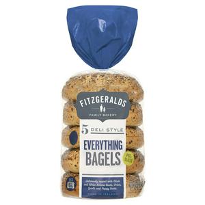 Fitzgeralds everything bagels pack of 5 - British product