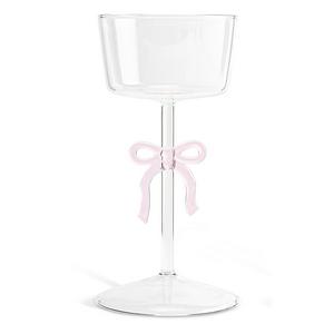 Habitat Glass Bow Pillar Candle Holder 9x17.8cm, UK version