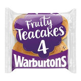 Warburtons teacakes fruited pack of 4 (British brand)